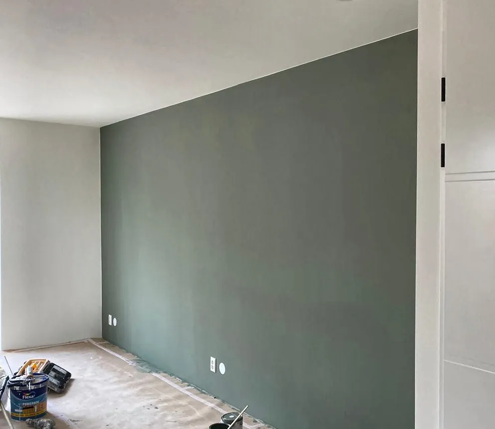 Groene accentwand